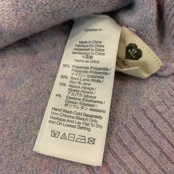 Madewell Lilac Payton Pullover Sweater in Coziest Yarn - Picture 7 of 9